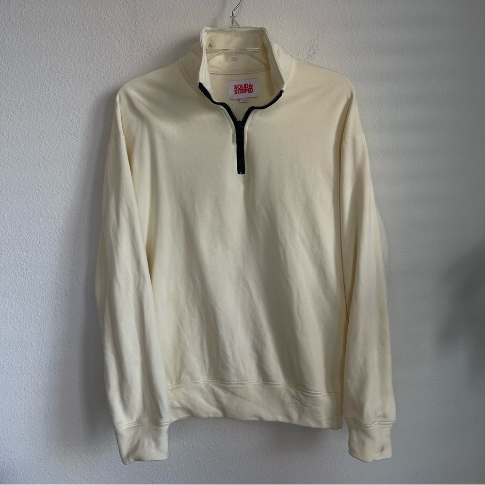 Solid & Striped Half Zip Sweater Pullover - image 2